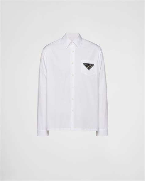 prada white mens shirt|prada men's dress shirt white.